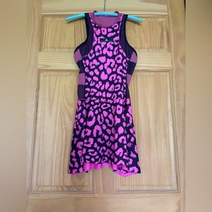 Adidas by Stella McCartney Tennis Dress Leopard Print Size S Black & Pink